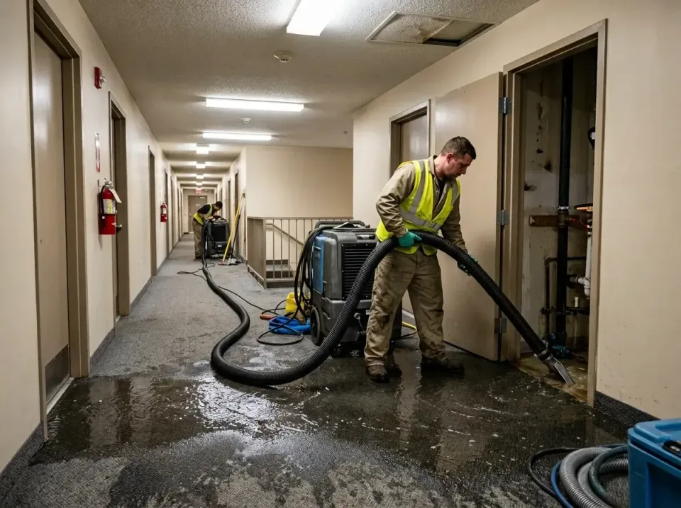 multi-unit-apartment-hallway-f-005 — frequently asked questions, Emergency Burst Pipe Water Extraction & Removal in Bonne Te…